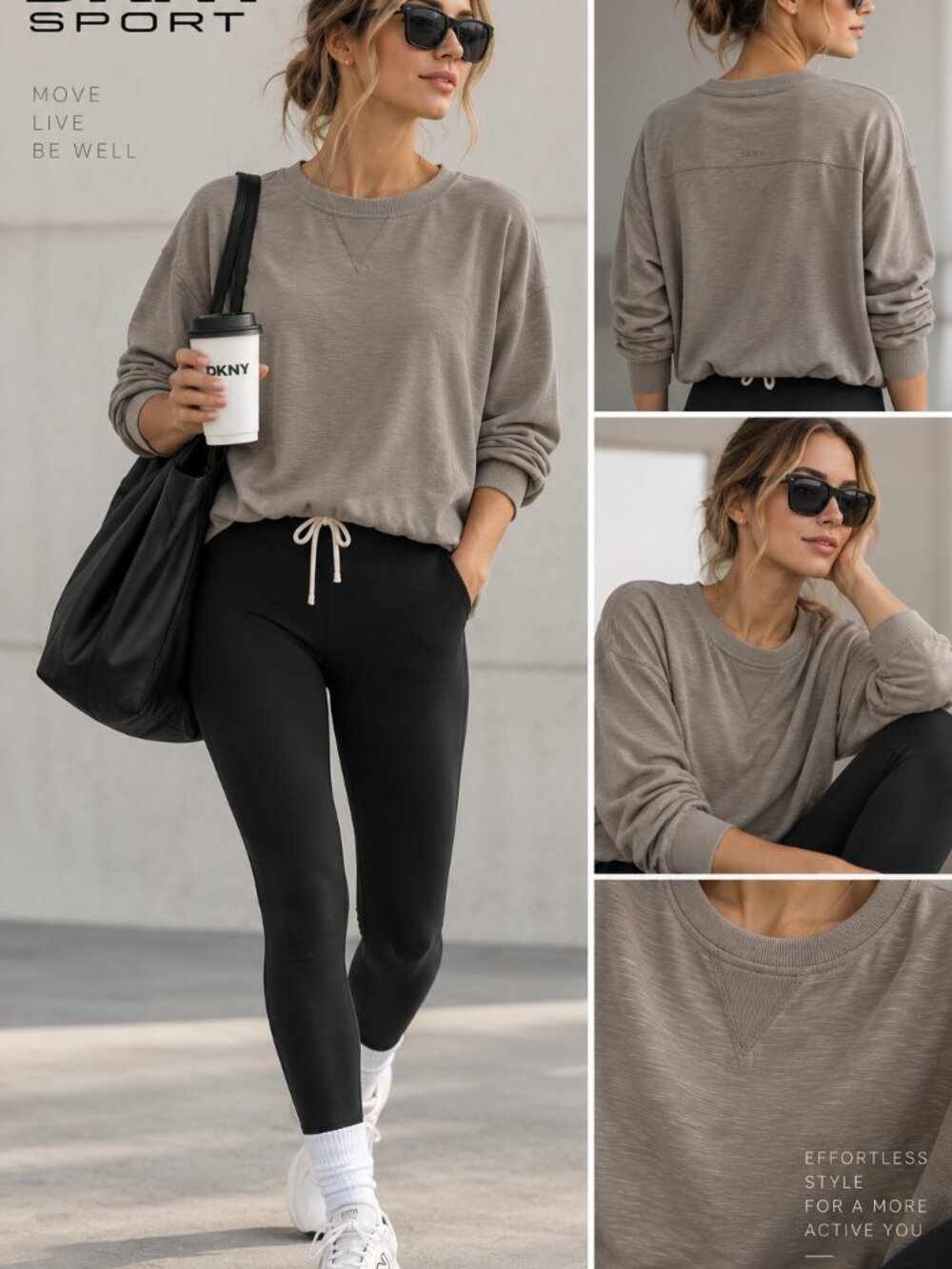 DKNY Sport Long Sleeve Drawstring Hem Top – NWT